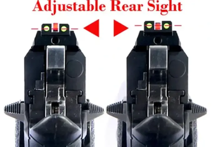 AIP Aluminum Fiber Front & Adjustable Rear Sight Set for Tokyo Marui Hi Capa 5.1