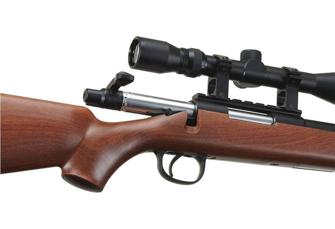 Well MB03 w./scope and bipod, faux wood