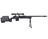 Wellfire M40A3 spring sniper rifle w/scope and bipod, black