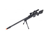 Wellfire M40A3 spring sniper rifle w/scope and bipod, black
