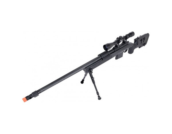 Well Wellfire M40A3 spring sniper rifle w/scope and bipod, black