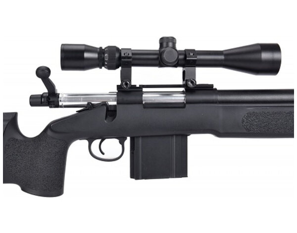 Well Wellfire M40A3 spring sniper rifle w/scope and bipod, black