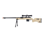 Well Wellfire M40A3 spring sniper rifle w/scope and bipod, tan
