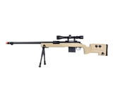 Wellfire M40A3 spring sniper rifle w/scope and bipod, tan