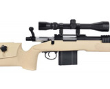 Wellfire M40A3 spring sniper rifle w/scope and bipod, tan