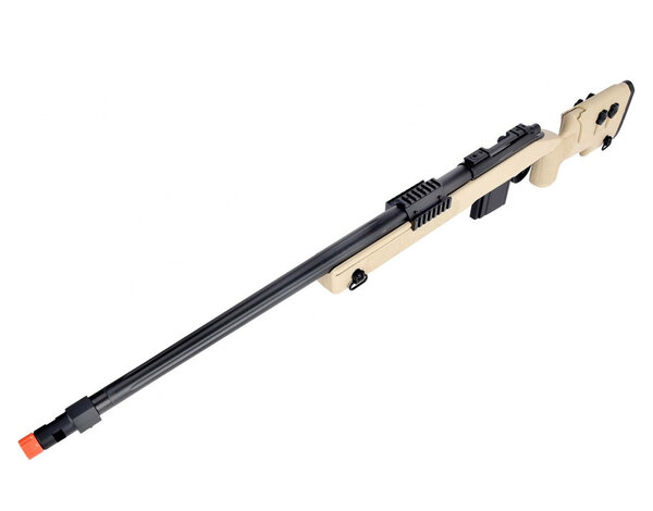 Well Wellfire M40A3 spring sniper rifle w/scope and bipod, tan