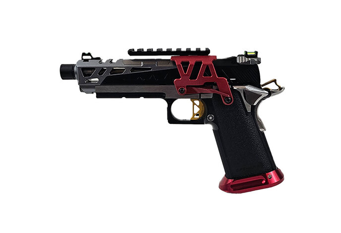 AEX Custom CHAOS CONTROL - Green GasTokyo Marui Hi Capa 4.3 Gas Blowback Pistol, Black / Red / Gold