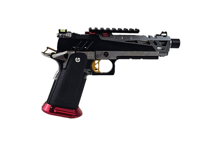 AEX Custom CHAOS CONTROL - Green GasTokyo Marui Hi Capa 4.3 Gas Blowback Pistol, Black / Red / Gold