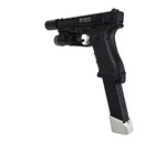 Elite Force AEX Custom OBSIDIAN VIPER – Elite Force GLOCK 18C GBB Pistol w/ Shark Slide, Black / Silver