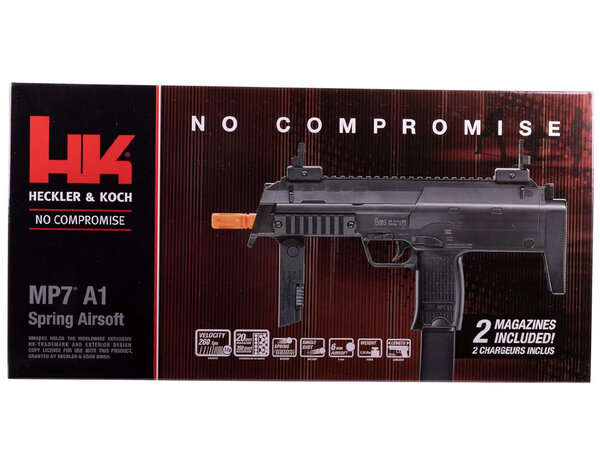 Elite Force H&K MP7 Spring Airsoft Pistol w/ 2 Magazines, Black
