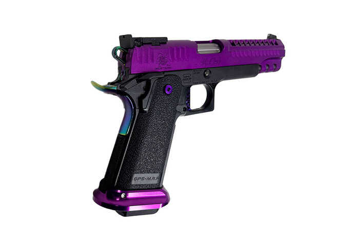AEX Custom Dream Scape Tokyo Marui Hi Capa 5.1 Gas Blowback Pistol,  Purple / Black