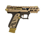Airsoft Extreme AEX Custom KING TUT Action Army AAP-01 Gas Blowback Custom Gun, Tan / Gold