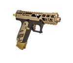 Airsoft Extreme AEX Custom KING TUT Action Army AAP-01 Gas Blowback Custom Gun, Tan / Gold