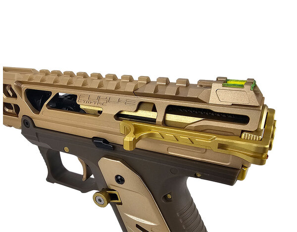 Airsoft Extreme AEX Custom KING TUT Action Army AAP-01 Gas Blowback Custom Gun, Tan / Gold