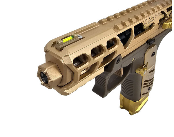 Airsoft Extreme AEX Custom KING TUT Action Army AAP-01 Gas Blowback Custom Gun, Tan / Gold