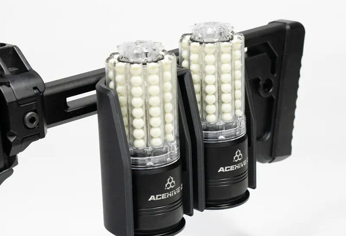 Acetech twin grenade holder for Folding Stock