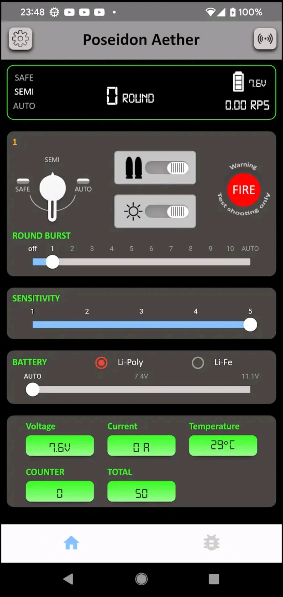 Medusa App Bluetooth Settings