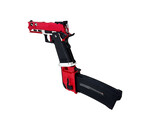 Airsoft Extreme AEX Custom Red Stryker - Tokyo Marui Hi Capa 4.3 HPA pistol, Red / Siler