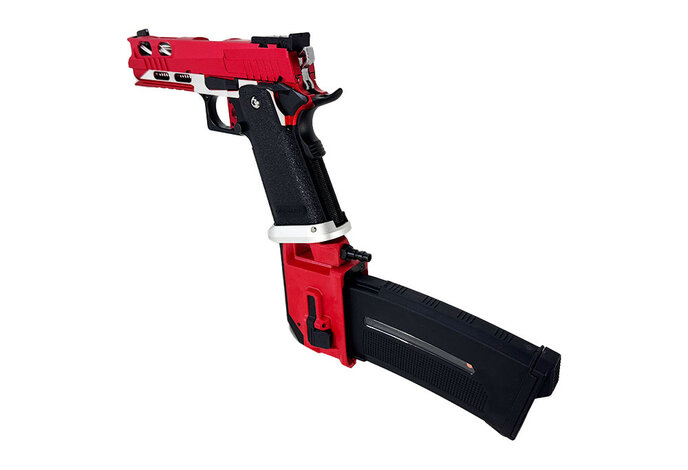 AEX Custom Red Stryker - Tokyo Marui Hi Capa 4.3 HPA pistol, Red / Siler