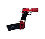 Airsoft Extreme AEX Custom Red Stryker - Tokyo Marui Hi Capa 4.3 HPA pistol, Red / Siler