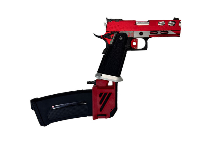 AEX Custom Red Stryker - Tokyo Marui Hi Capa 4.3 HPA pistol, Red / Siler