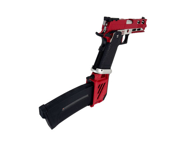 Airsoft Extreme AEX Custom Red Stryker - Tokyo Marui Hi Capa 4.3 HPA pistol, Red / Siler
