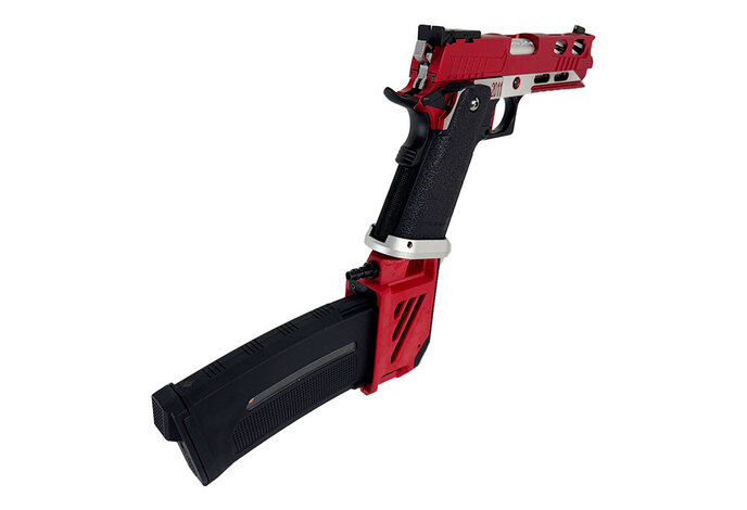 AEX Custom Red Stryker - Tokyo Marui Hi Capa 4.3 HPA pistol, Red / Siler