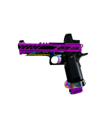 Airsoft Extreme AEX Custom Purple Pain - Tokyo Marui Hi Capa 5.1 Pistol, Purple/Rainbow