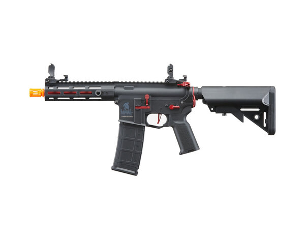 Lancer Tactical Lancer Tactical Gen 2 Hellion M-LOK 7" Airsoft M4 AEG Core Series Black & Red (no batt & charger)