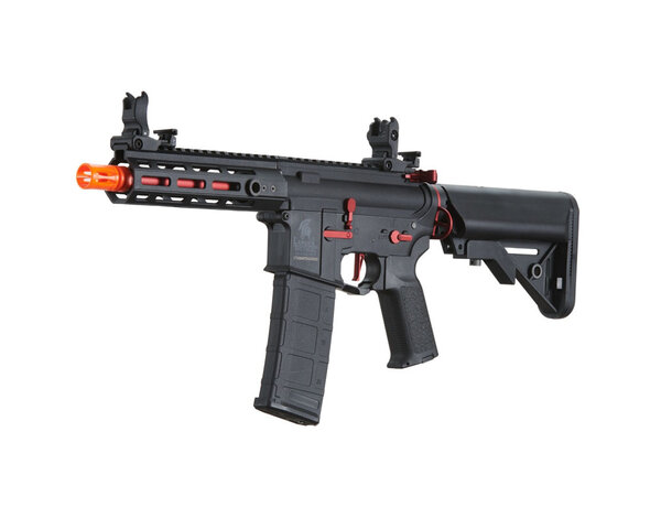 Lancer Tactical Lancer Tactical Gen 2 Hellion M-LOK 7" Airsoft M4 AEG Core Series Black & Red (no batt & charger)