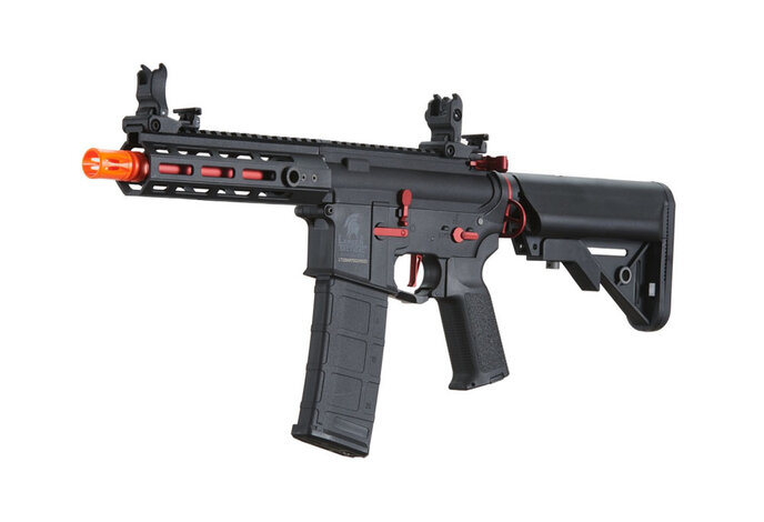 Lancer Tactical Gen 2 Hellion M-LOK 7" Airsoft M4 AEG Core Series Black & Red (no batt & charger)