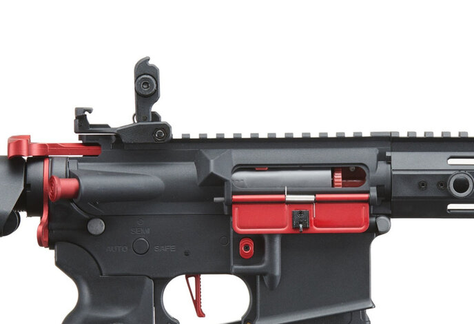 Lancer Tactical Gen 2 Hellion M-LOK 7" Airsoft M4 AEG Core Series Black & Red (no batt & charger)