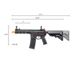 Lancer Tactical Lancer Tactical Gen 2 Hellion M-LOK 7" Airsoft M4 AEG Core Series Black & Red (no batt & charger)