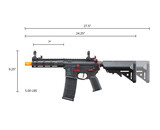 Lancer Tactical Gen 2 Hellion M-LOK 7" Airsoft M4 AEG Core Series Black & Red (no batt & charger)