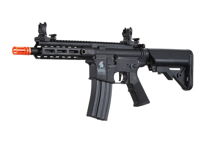 Lancer Tactical GEN2 M4 7" M-LOK High FPS Nylon Body / Metal Barrel Assembly AEG Black w/batt & charger