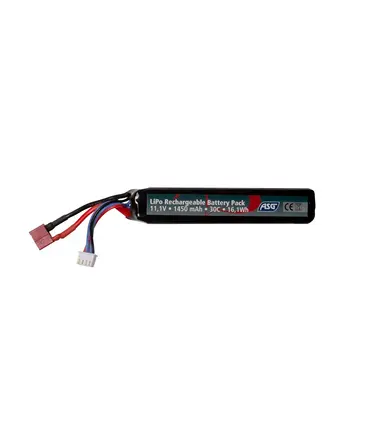 ASG ASG 11.1v 1450mah 30C Stock Tube LiPo Battery Deans