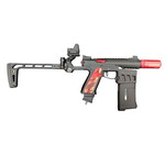 Airsoft Extreme AEX Custom The Jam ASG AAP-01 Gas Blowback Pistol, Black/Red