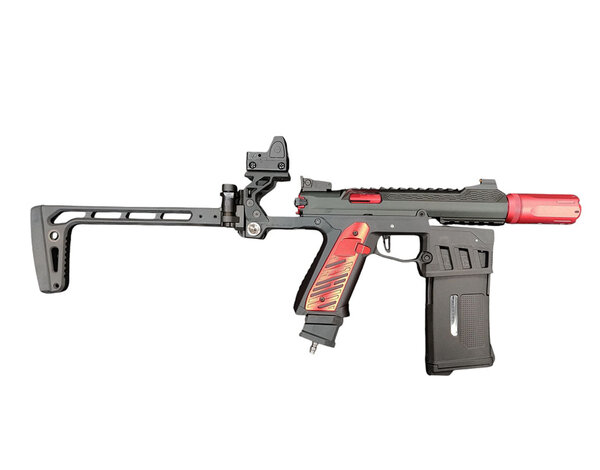 Airsoft Extreme AEX Custom The Jam ASG AAP-01 Gas Blowback Pistol, Black/Red
