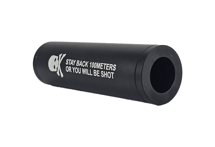 Skull mock suppressor, 110 mm, 14mm CCW thread