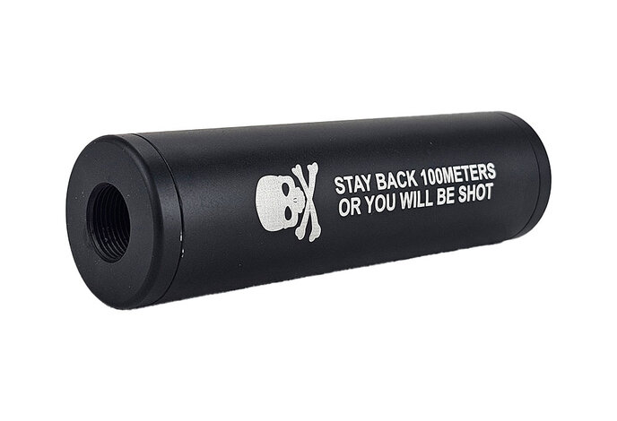 Skull mock suppressor, 110 mm, 14mm CCW thread