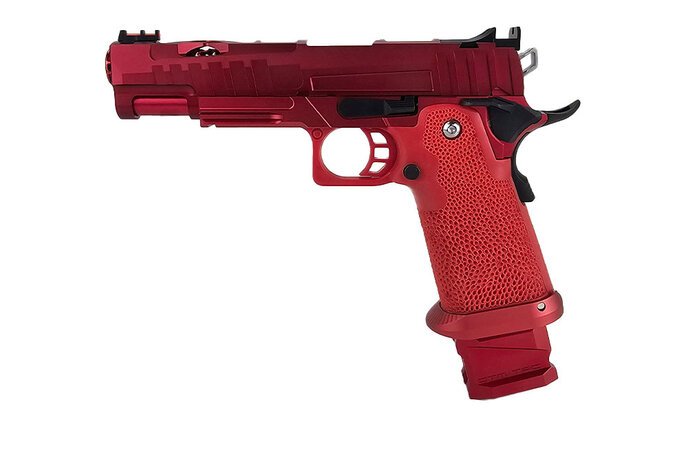 AEX Custom Player Number One Tokyo Marui Hi Capa 5.1 Gas Blowback Pistol, RED