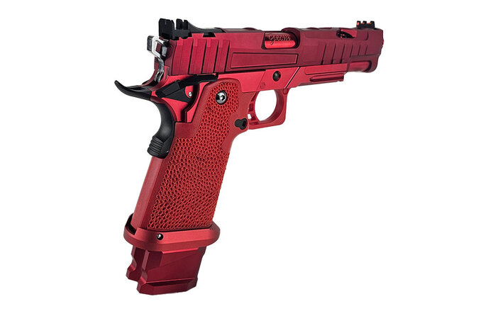 AEX Custom Player Number One Tokyo Marui Hi Capa 5.1 Gas Blowback Pistol, RED