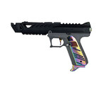 Airsoft Extreme AEX Custom ABALONE SHELL - Action Army AAP-01 Gas Blowback Gun, Black / Gray / Rainbow