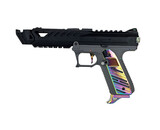 AEX Custom ABALONE SHELL - Action Army AAP-01 Gas Blowback Gun, Black / Gray / Rainbow