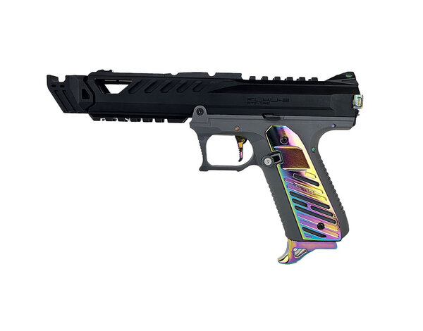 Airsoft Extreme AEX Custom ABALONE SHELL - Action Army AAP-01 Gas Blowback Gun, Black / Gray / Rainbow