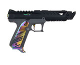 AEX Custom ABALONE SHELL - Action Army AAP-01 Gas Blowback Gun, Black / Gray / Rainbow