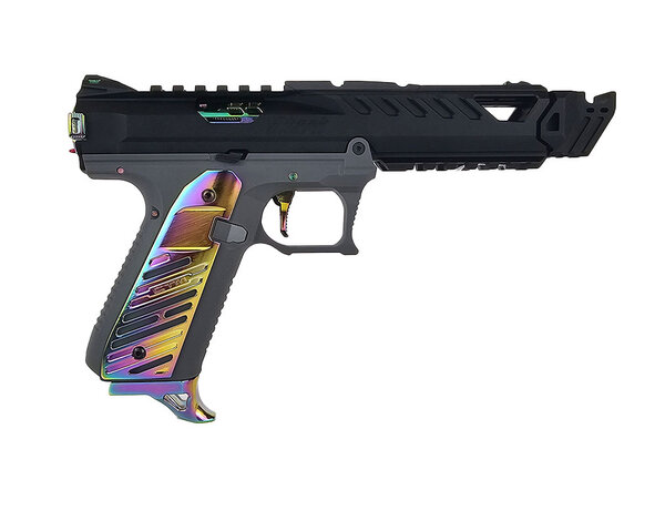 Airsoft Extreme AEX Custom ABALONE SHELL - Action Army AAP-01 Gas Blowback Gun, Black / Gray / Rainbow
