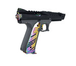 Airsoft Extreme AEX Custom ABALONE SHELL - Action Army AAP-01 Gas Blowback Gun, Black / Gray / Rainbow