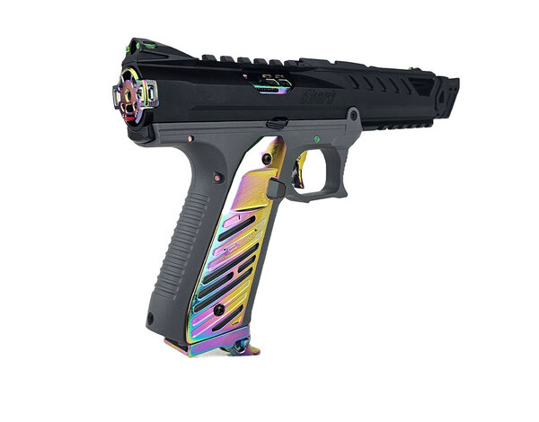 Airsoft Extreme AEX Custom ABALONE SHELL - Action Army AAP-01 Gas Blowback Gun, Black / Gray / Rainbow