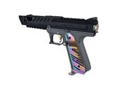 AEX Custom ABALONE SHELL - Action Army AAP-01 Gas Blowback Gun, Black / Gray / Rainbow